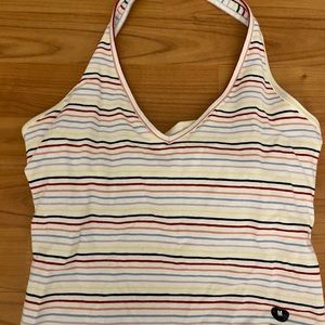 Multicolor halter tank top